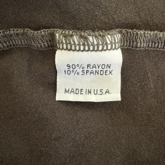 Bryn Walker Womens Rayon/Spandex Brown Wrap Top Sz Small Minimalist Contemporary - Picture 6 of 7